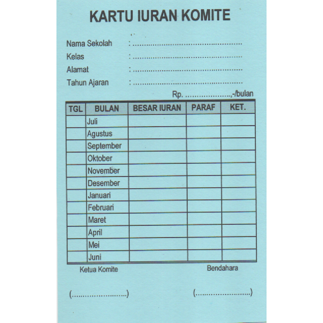 

KARTU IURAN KOMITE