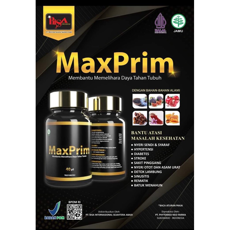 Max Prim Pil Hitam & Enzym Tetes Bio Ethes Herbal Alami Untuk Kesehatan - Herbal Care
