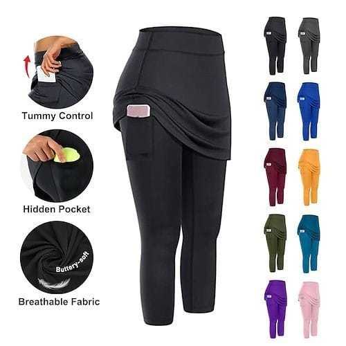 Legging rok senam kantong samping - rok celana senam kantong hp