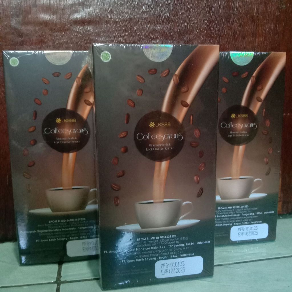 

(PROMO) COFFE SAYANG JKS88 / KOPI SAYANG KEMASAN TERBARU 1BOX ISI 5 SACHET ORIGINAL