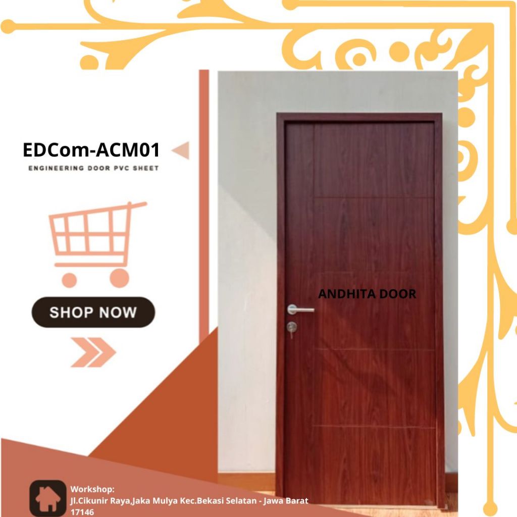 Engineering Door Pvc Sheet, Kusen, Handle Set (EDCom-ACM01)