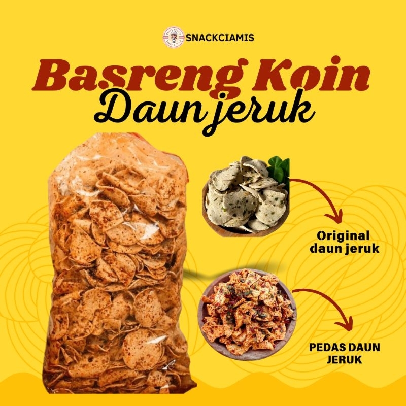 

Basreng Koin Daun Jeruk | Basreng Pedas Daun Jeruk / Ori Daun Jeruk