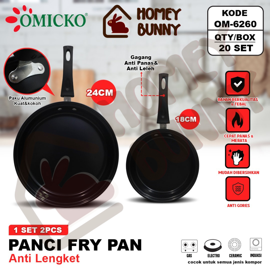 PANCI FRYPAN SET 24+18 CM OMICKO
