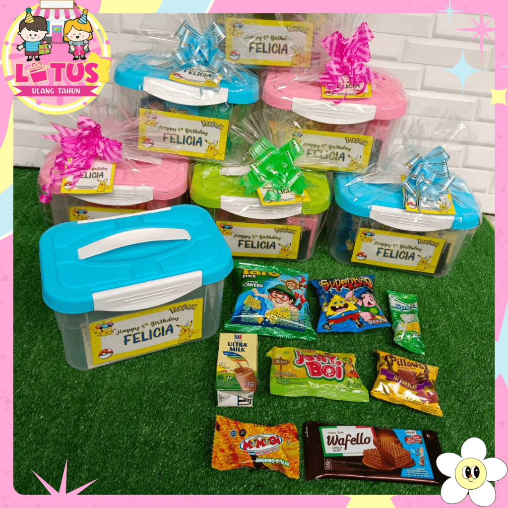 PAKET SNACK MINI CONTAINER GLORY / PAKET SNACK ULTAH / PAKET SNACK ANAK