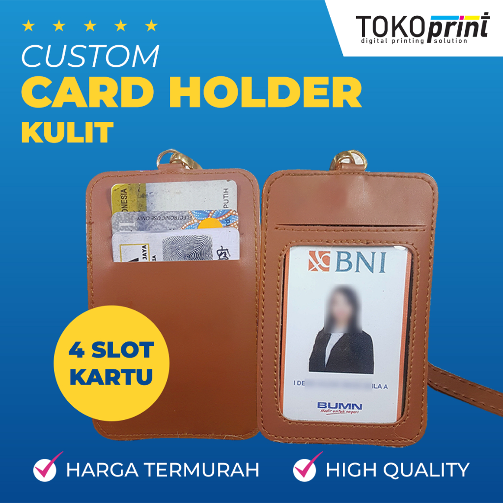 

Name Tag Kulit Card Holder ID Card Tali Gantungan kalung