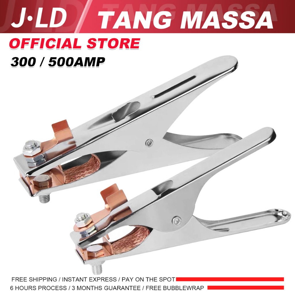 JLD Tang Massa 300/500Amp Welding Ground Earth Clamp Untuk Mesin Las MIG MMA TIG ARC