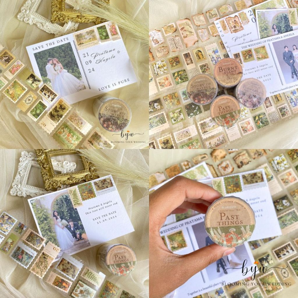 

1pcs roll Sticker deco Prangko photocard journall readystock Aksesoris wedding keepsake mureah aesthetic 1 Rolls 2M TIME ARCHIVE SERIES PET Tape Deco Masking Tape Jurnal DIY Scrapbook Solatip