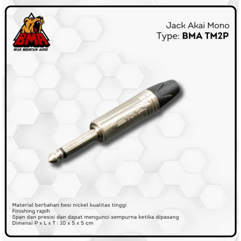 JACK AKAI BMA TM2P MONO / JACK TOA BMA TM2P MONO / JACK MIC BMA TM2P / JEK AKAI BMA ORIGINAL