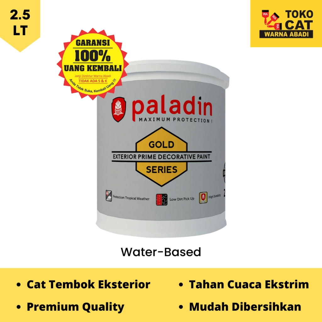 Cat Tembok  Exterior Paladin Gold 2.5 Liter