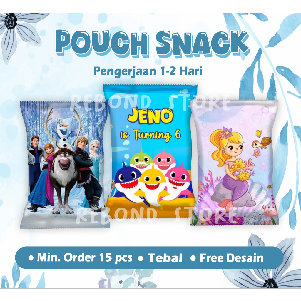 

POUCH SNACK ULANG TAHUN / FREE DESAIN / BANYAK UKURAN