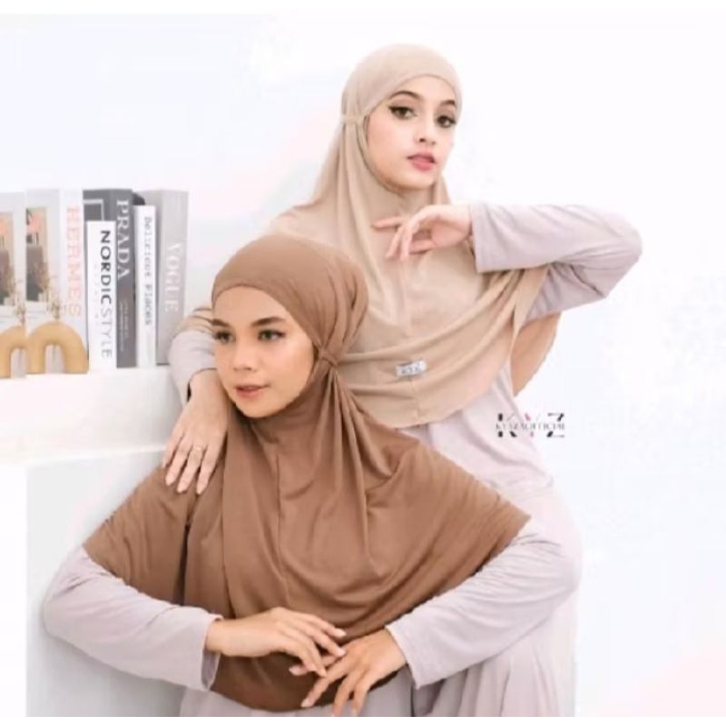 HIJAB BERGO TALI SIZE M JERSEY PREMIUM ||  JILBAB INSTAN JERSEY TALI BELAKANG ||  BERGO INSTAN JERSE