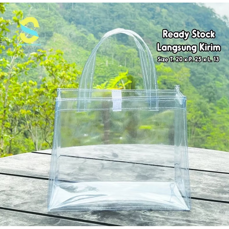 

BISA PENGIRIMAN INSTAN, Tas Mika Tebal 0.25mm Goodie bag tas hampers mika bening