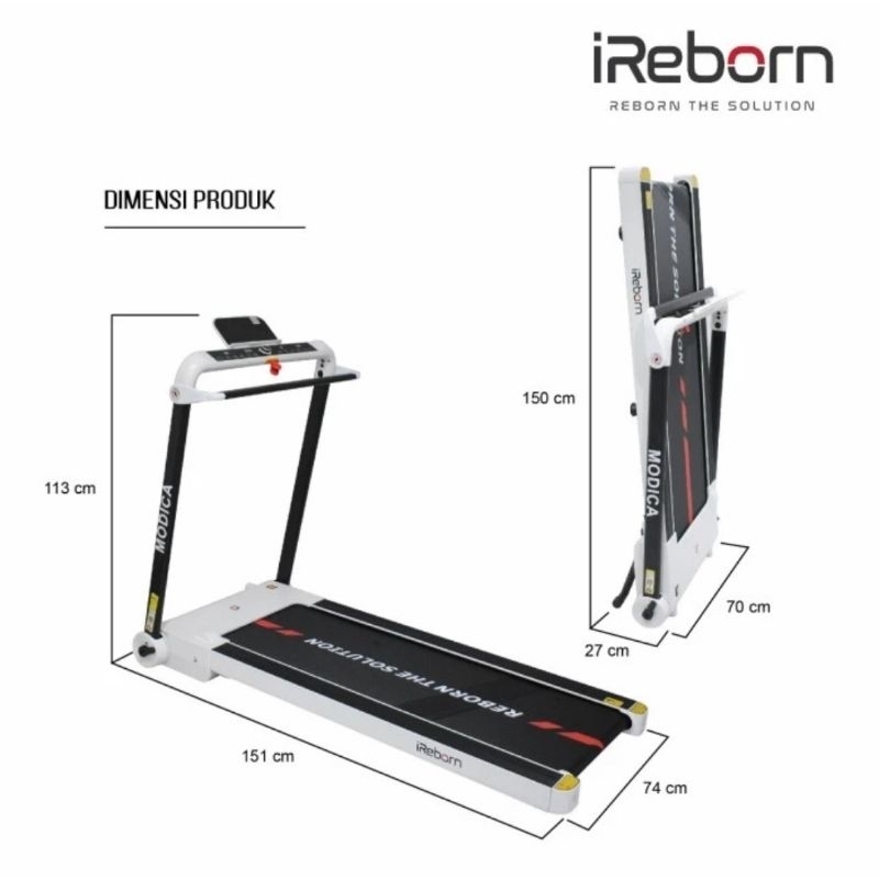 Treadmill Elektrik Minimalis iReborn Modica-ORIGINAL IREBORN | ALAT FITNESS