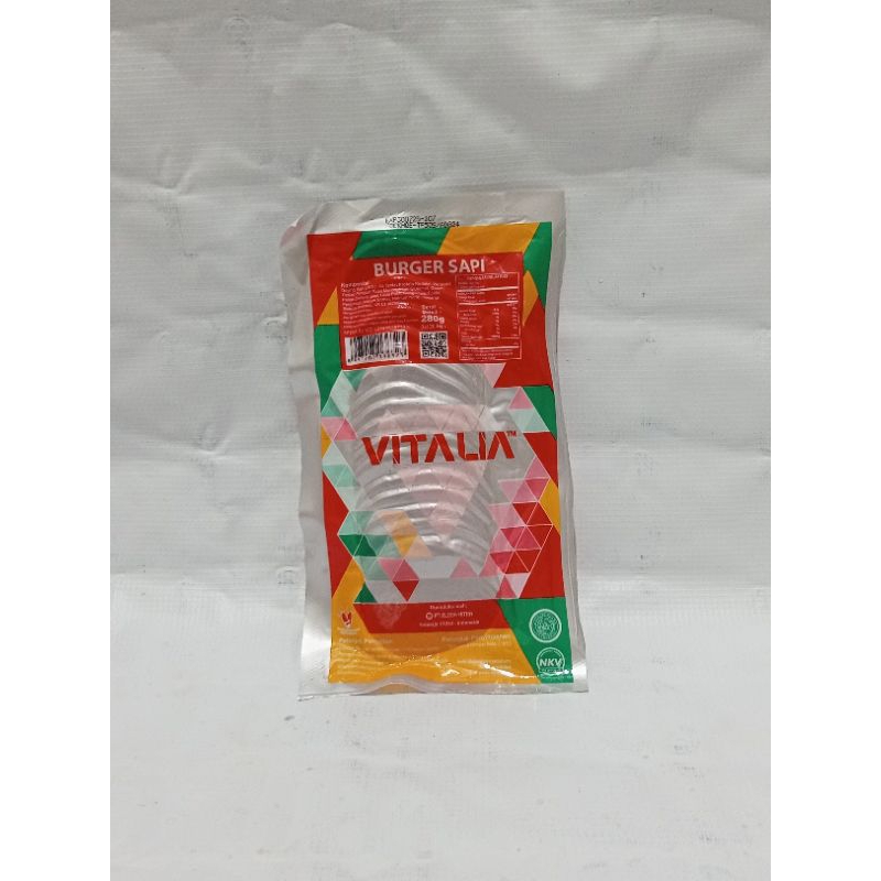 

Vitalia daging burger sapi 280gr 20s