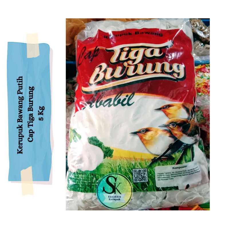 

Kerupuk Bawang Putih 5 Kg cap Tiga Burung / Kerupuk Seblak / Kerupuk cemilan / Kerupuk Rujak / Kerupuk Bubur Ayam / Kerupuk Makan / Kerupuk mentah