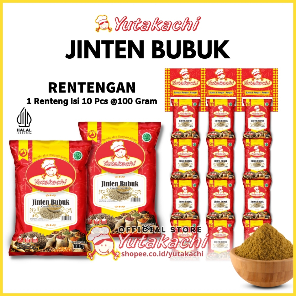 

[RENCENG] Jinten Bubuk 1 Kg Yutakachi (100gr x 10 pcs) Renteng Cumin Powder