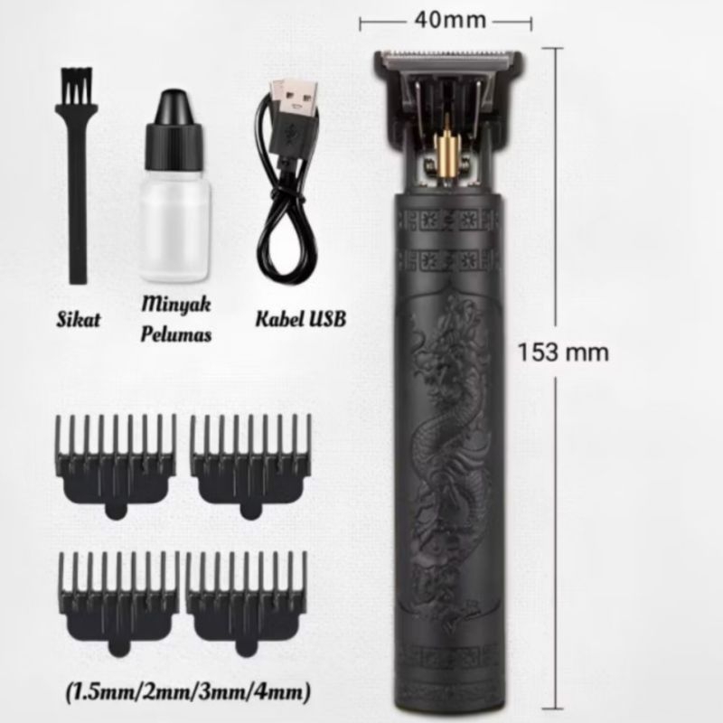 Ready Alat Cukur Jenggot Kumis Elektrik Mesin Clipper Potong Rambut Cas Mini