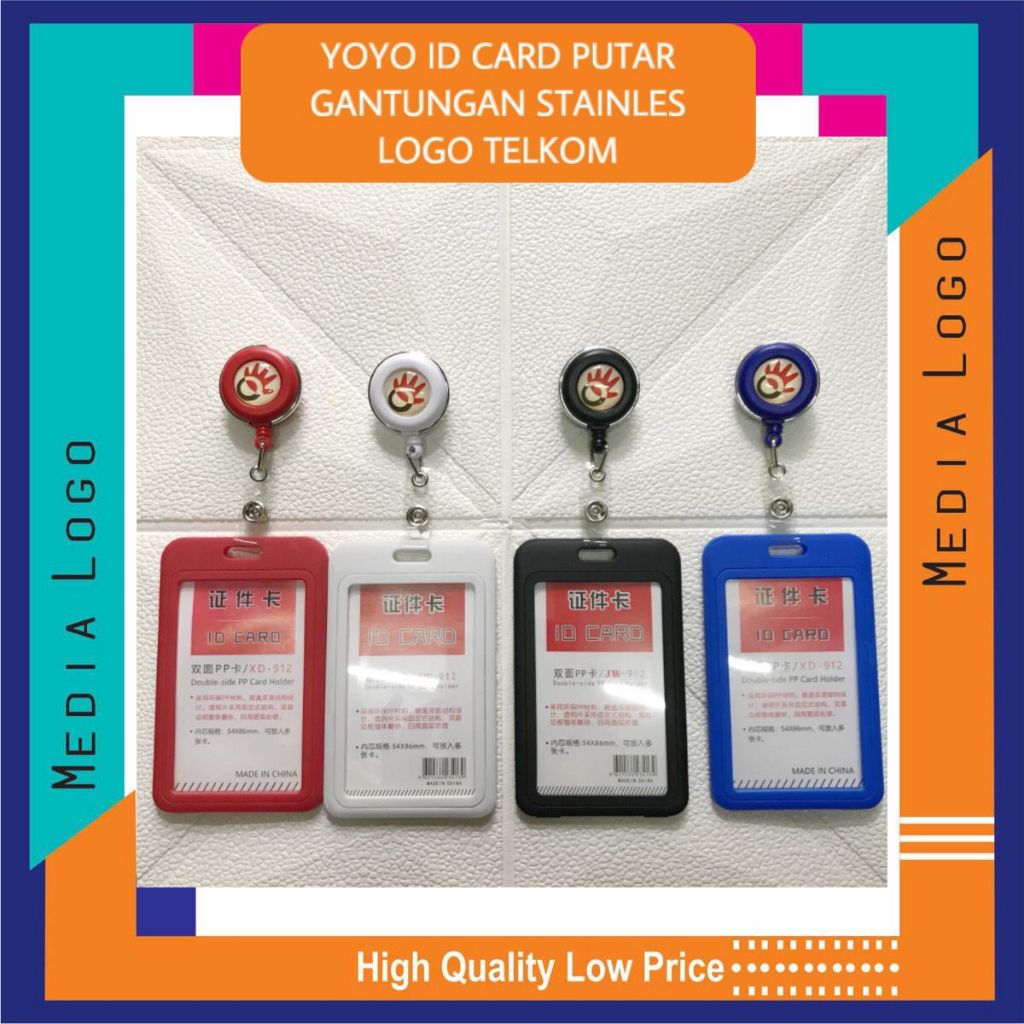 

TELKOM YOYO GANTUNGAN ID CARD PUTAR STAINLESS