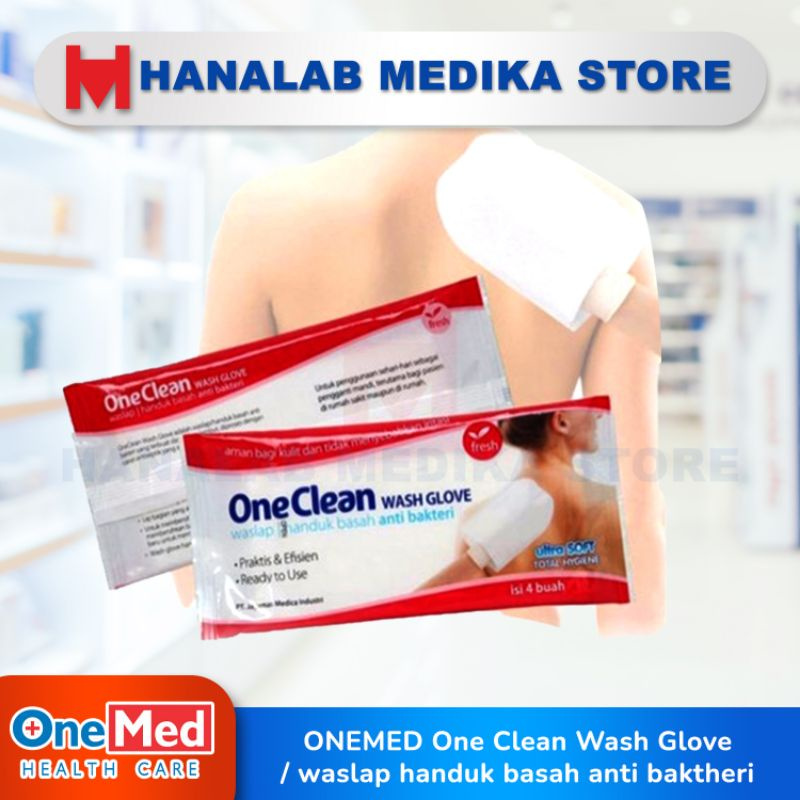 ONEMED One Clean Wash Glove / Waslap handuk onemed / waslap handuk basah anti baktheri