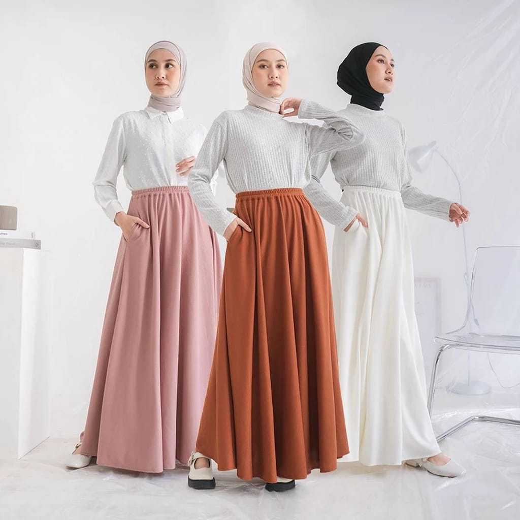 Vafe Skirt by Rokgaliya Sale / Rok payung lebar rok daily