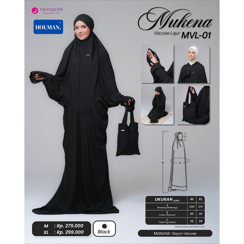 MUKENA RAUNA MVS-01 | MUKENA RAYON BY RAUNAPRIDE