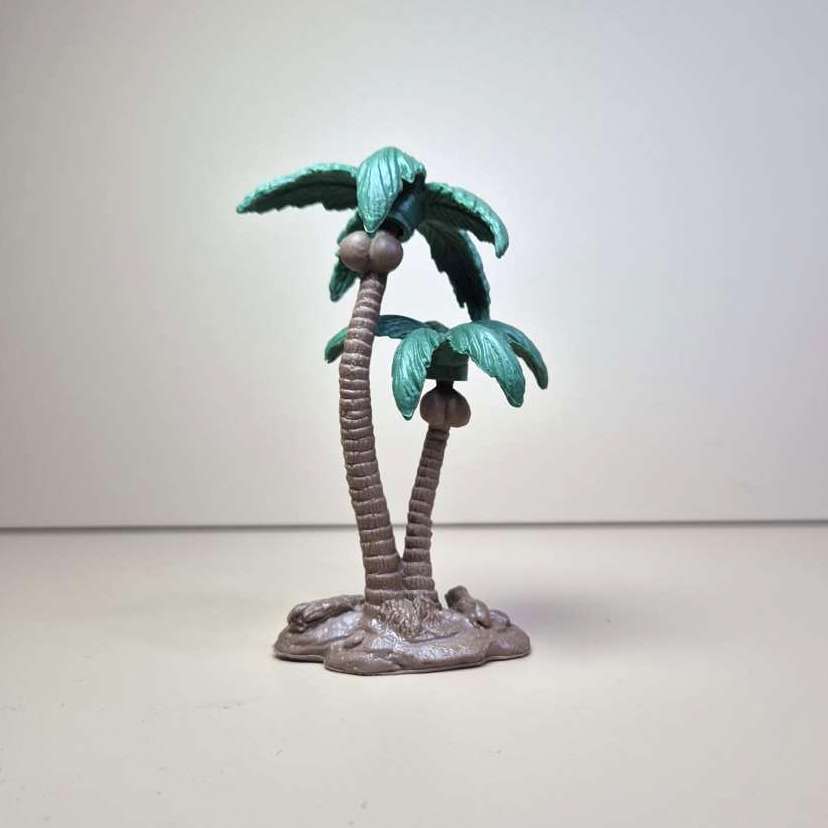 Miniatur pohon kelapa PVC lentur 8cm mainan hiasan diorama toys fotografi