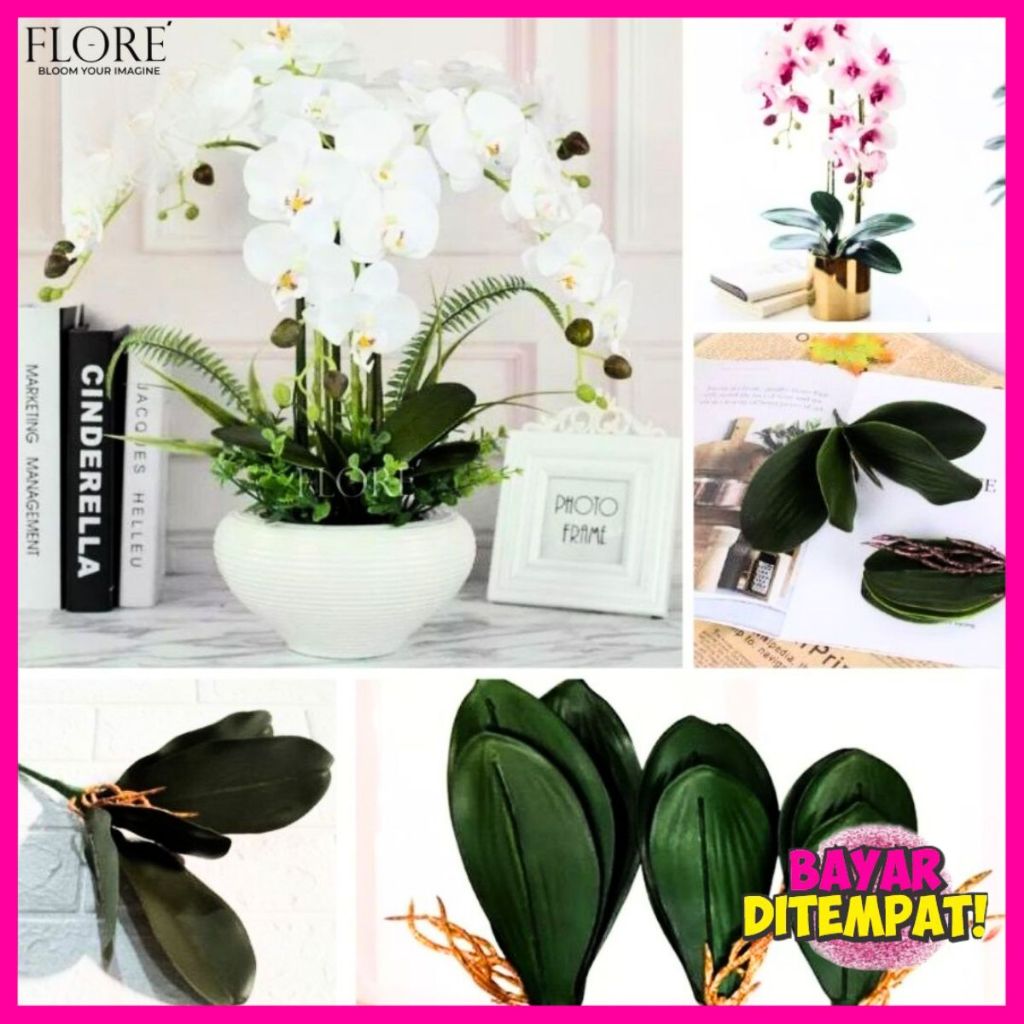 Daun Anggrek Latex/Daun Anggrek Latex Jumbo/Daun Anggrek Artificial