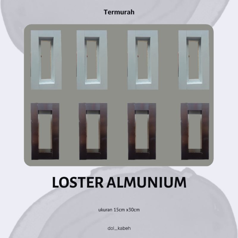 LOSTER ALMUNIUM,LUBANG ANGIN,BOVEN 30x15cm