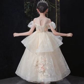 Gaun Pesta Anak-anak Gaun Pengiring Pengantin Pernikahan Pesta Ulang Tahun Jubah untuk Remaja Peremp