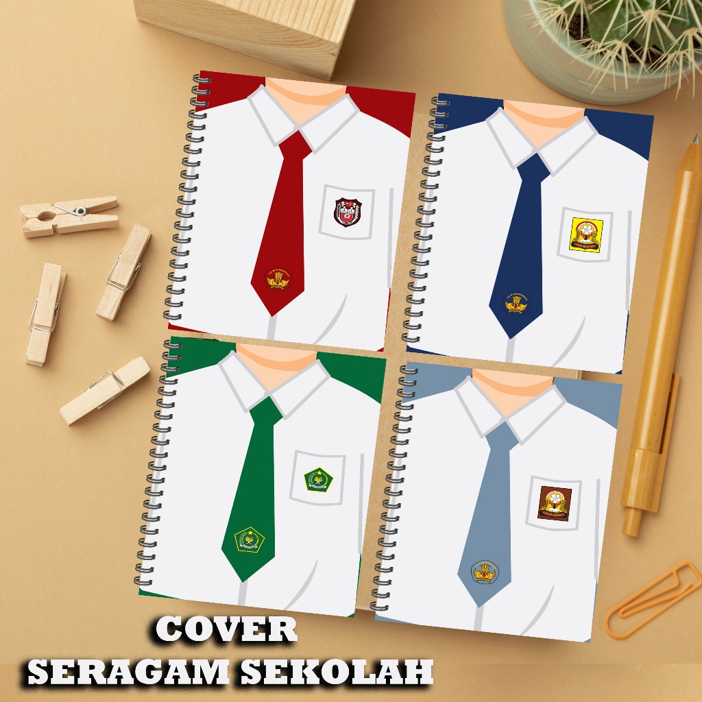 

Buku tulis Notebook Catatan Cover tema seragam sekolah SD MI SMP SMA