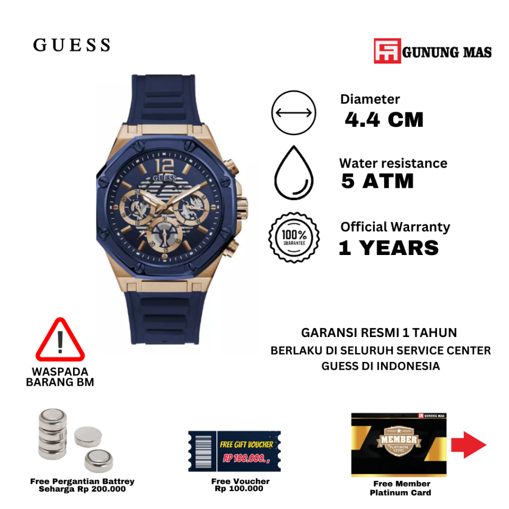 Guess GW0263G2 Jam Tangan Pria 100% Original