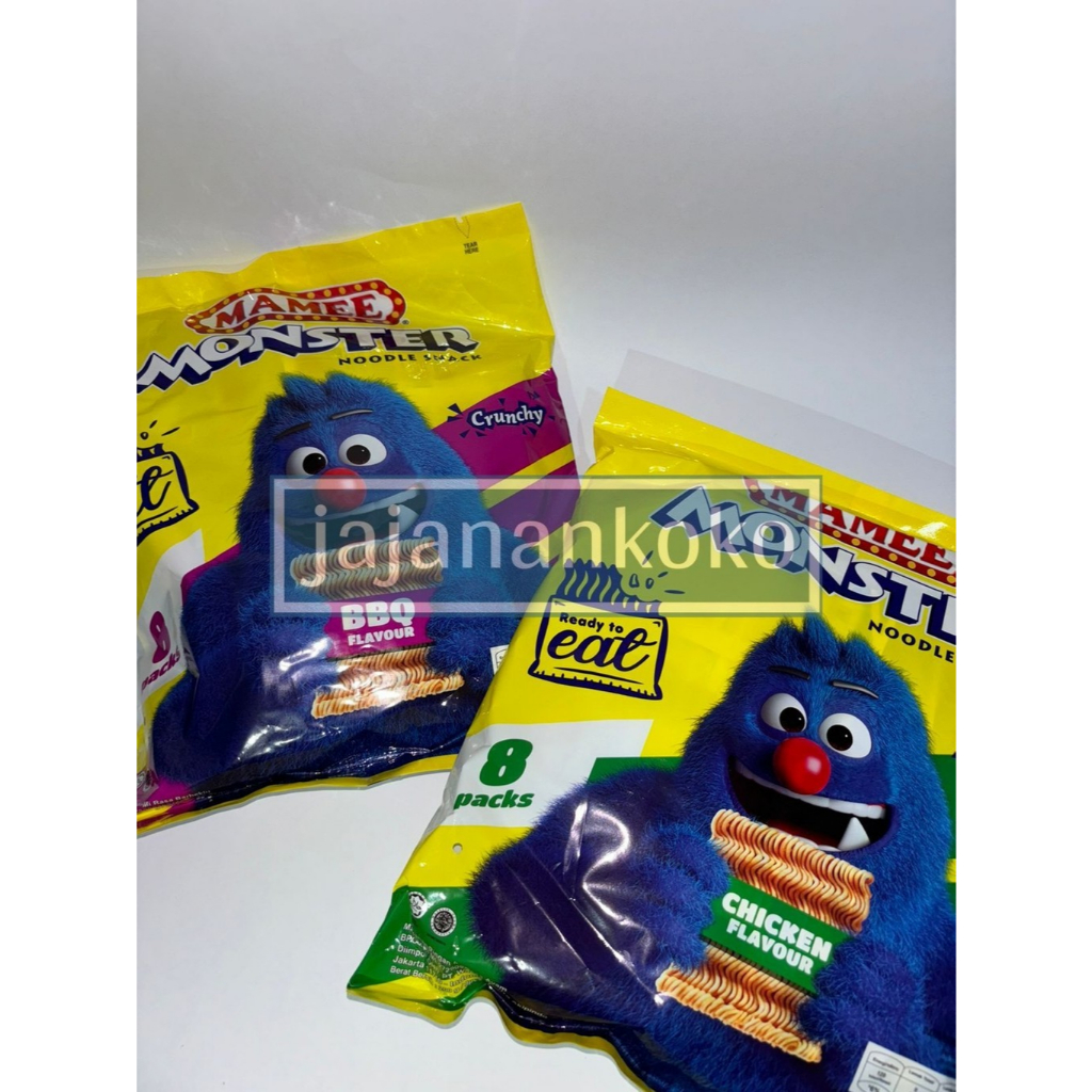 

PROMO Mamee Monster Snack/Mi Kremes BBQ & Chicken Halal 200 gr