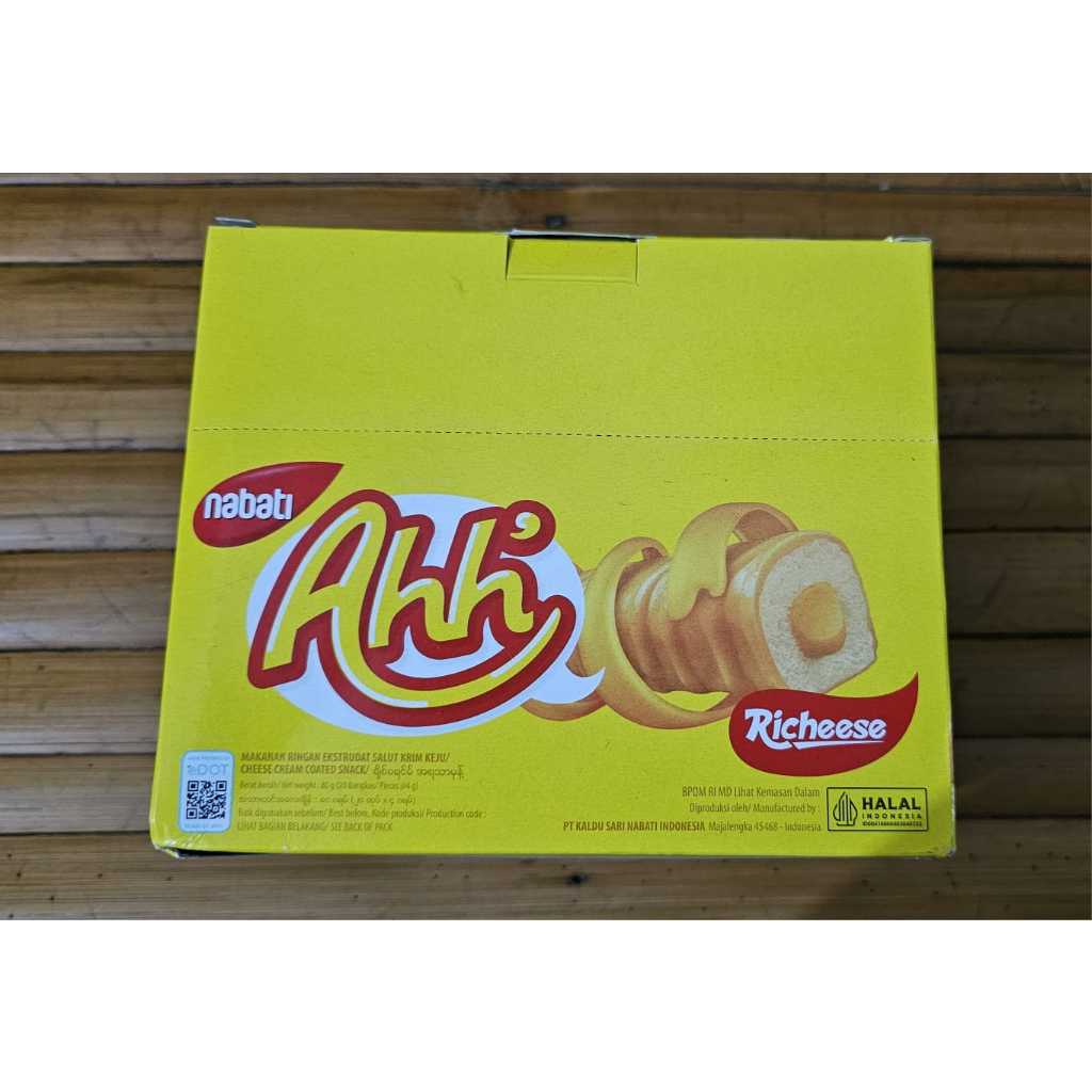 

Nabati Richeese Ahh Keju Snack 1 Box isi 20 pcs