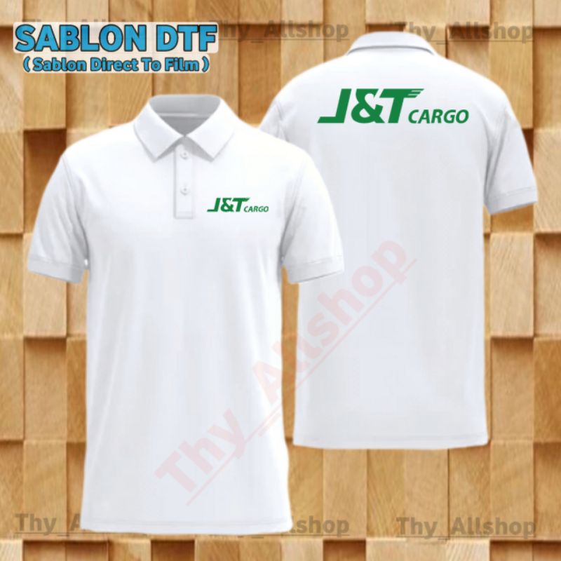 Shirt Tshirt Baju Kerah JNT CARGO J N T &  Custom pria wanita