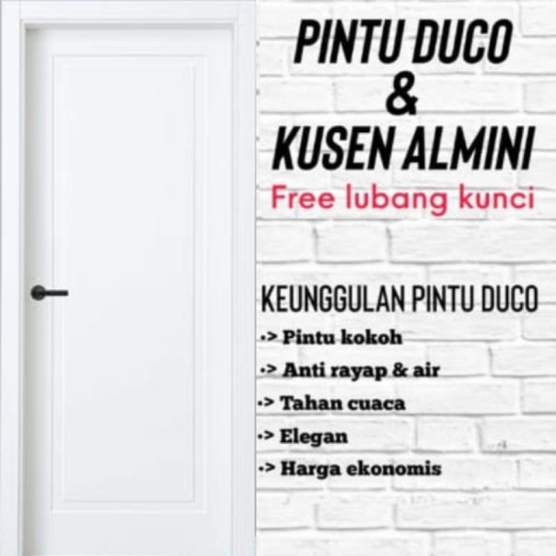 pintu minimalis duco dan kusen aluminium | pintu rumah | pintu kamar