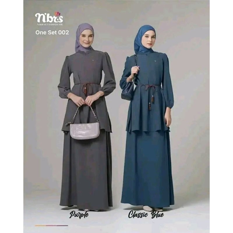 One Set 002 Nibras/Nibras One Set/Set Atasan Rok/Set Nibras/One Set Kekinian
