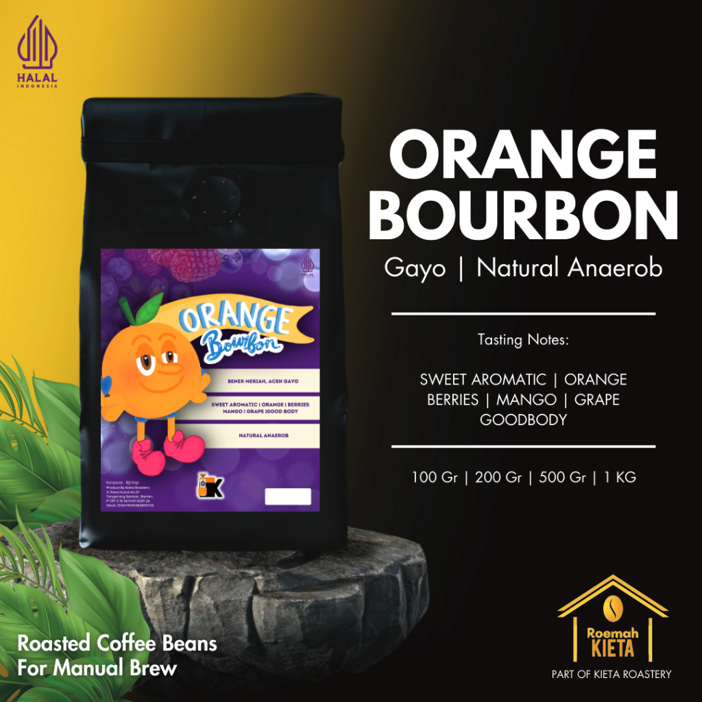 

Roemah Kieta - Biji Kopi Arabika Orange Bourbon | Bubuk Roasted Coffee Beans
