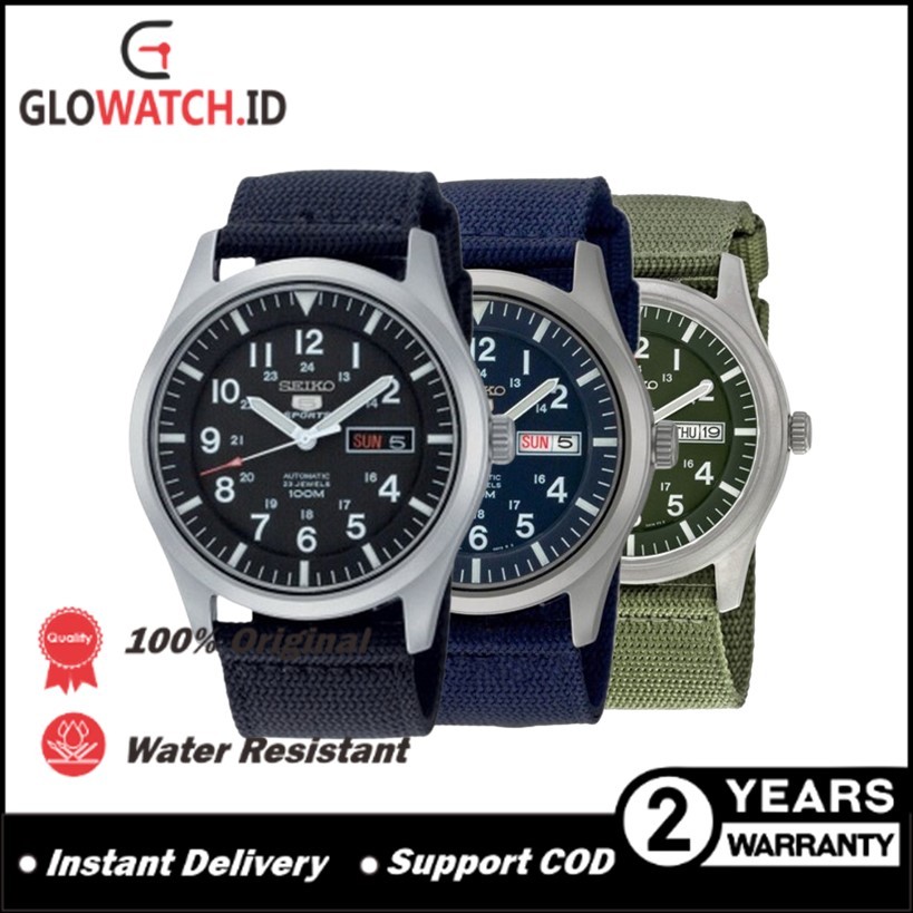 [Promo] Jam Tangan Pria Seiko SNZG09K1 & SNZG11K1 & SNZG15K1 5 Sports Military Automatic Green Dial 