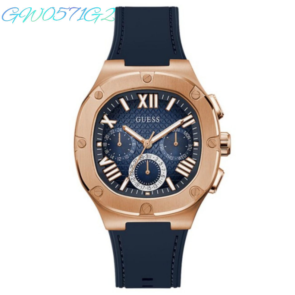 JAM TANGAN PRIA GUES TYPE GW0571G RUBBER STRAP ORIGINAL