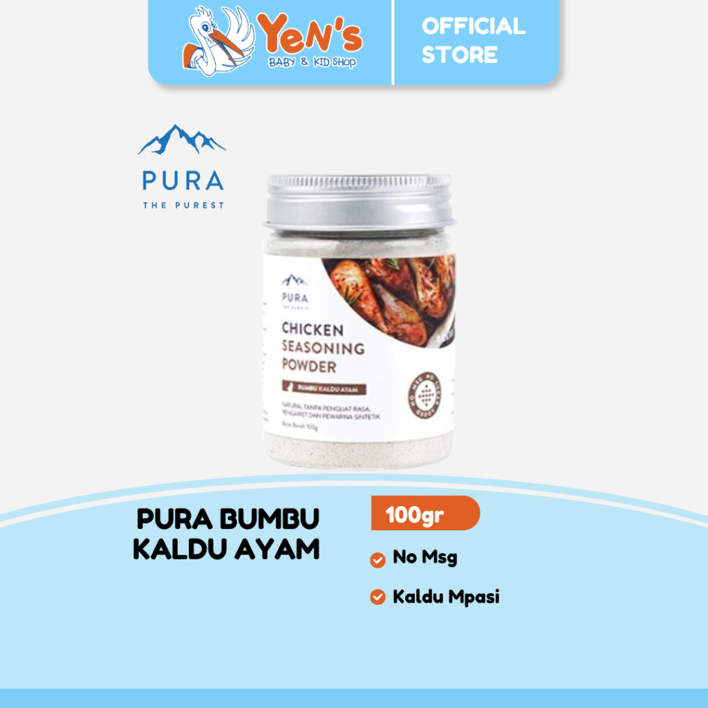

Pura Kaldu Asli | Bumbu Kaldu Ayam (100gr)- Chicken Seasoning Powder-Kaldu Mpasi No Msg - BB Booster