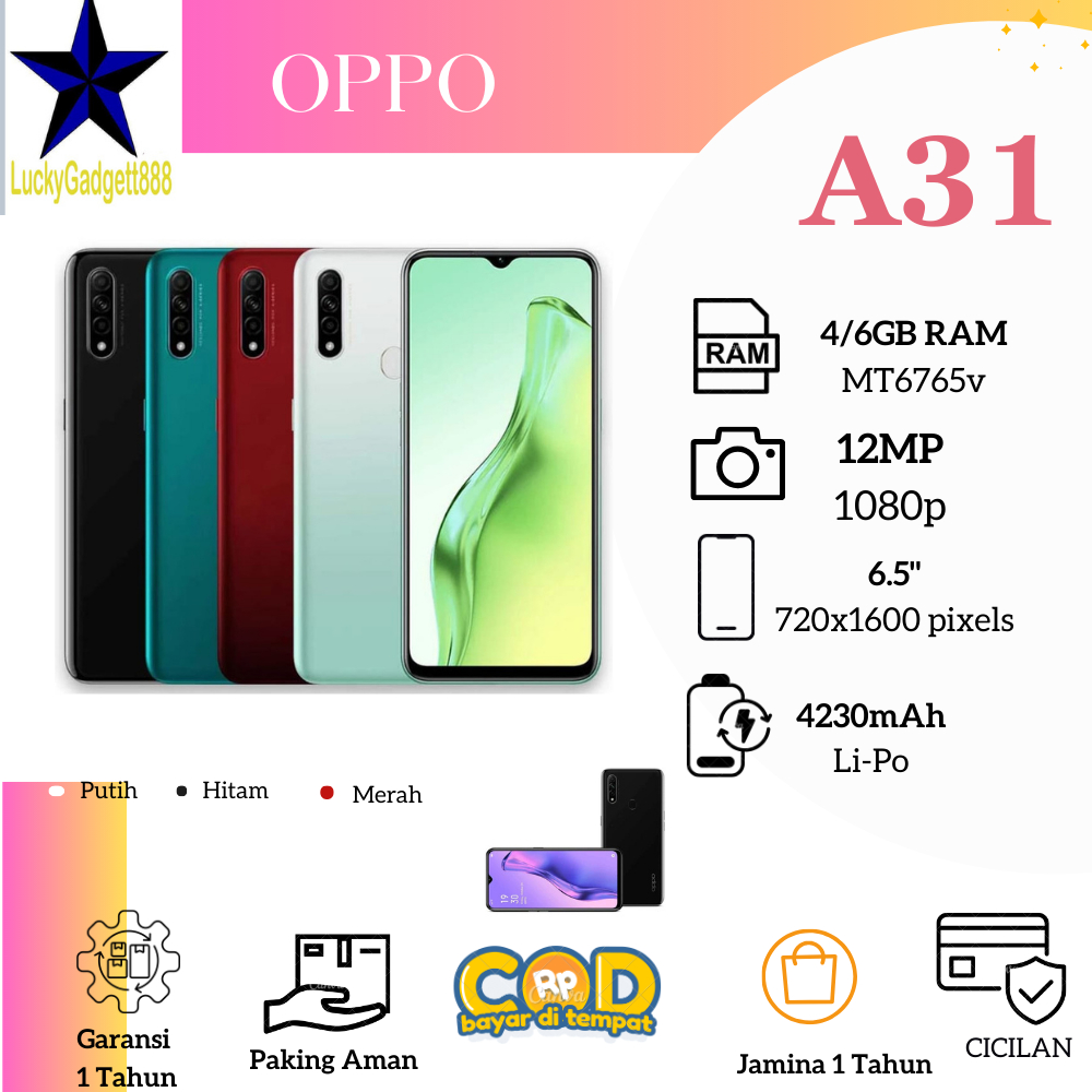 HP Oppo A31 RAM 8/256G 4GSmanrtphon Android