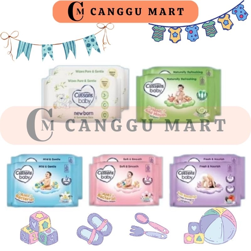 Cussons Tissue Basah Bayi Newborn Sensitive Antibacterial Diapers Changing 45 sheets Beli 1 Gratis 2