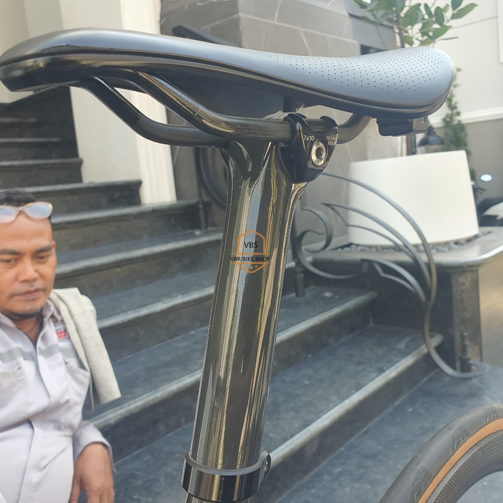 Trek Bontrager Carbon Seat Mast Cap Bekas Second 175mm 5mm Offset Black