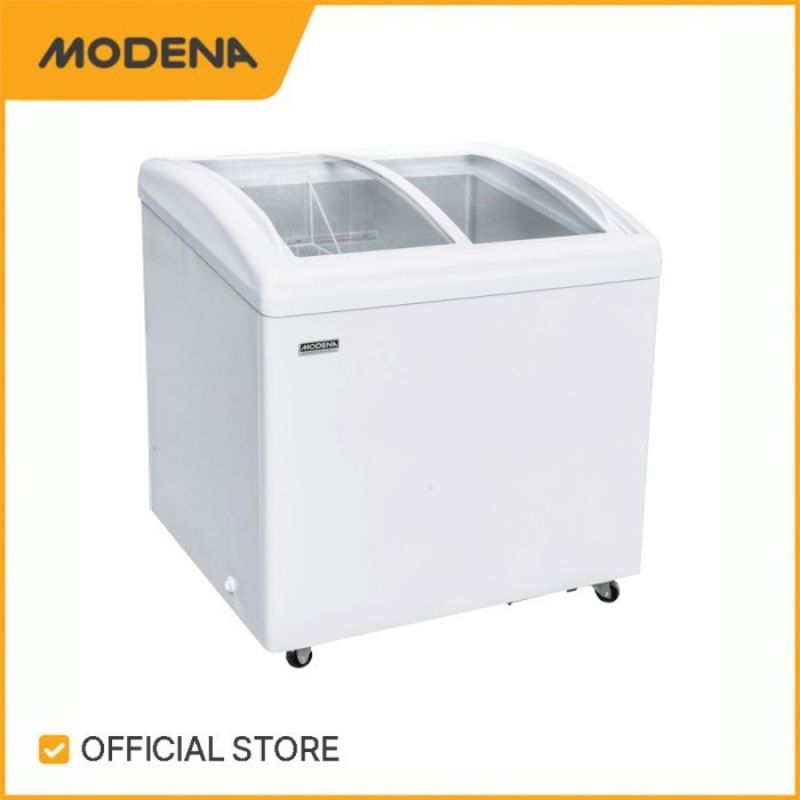 MODENA Chest Freezer Box Sliding Door Conserva 256 Liter Putih MC-0260 Original