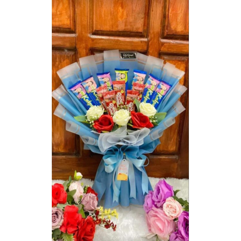 

buket snack, buket coklat, kado