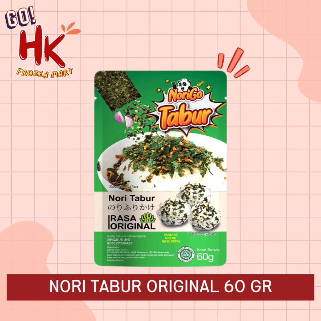 

Nori Tabur Original 60gr | java gim bori rumput laut kering tabur nasi boncabe HK FROZEN MART