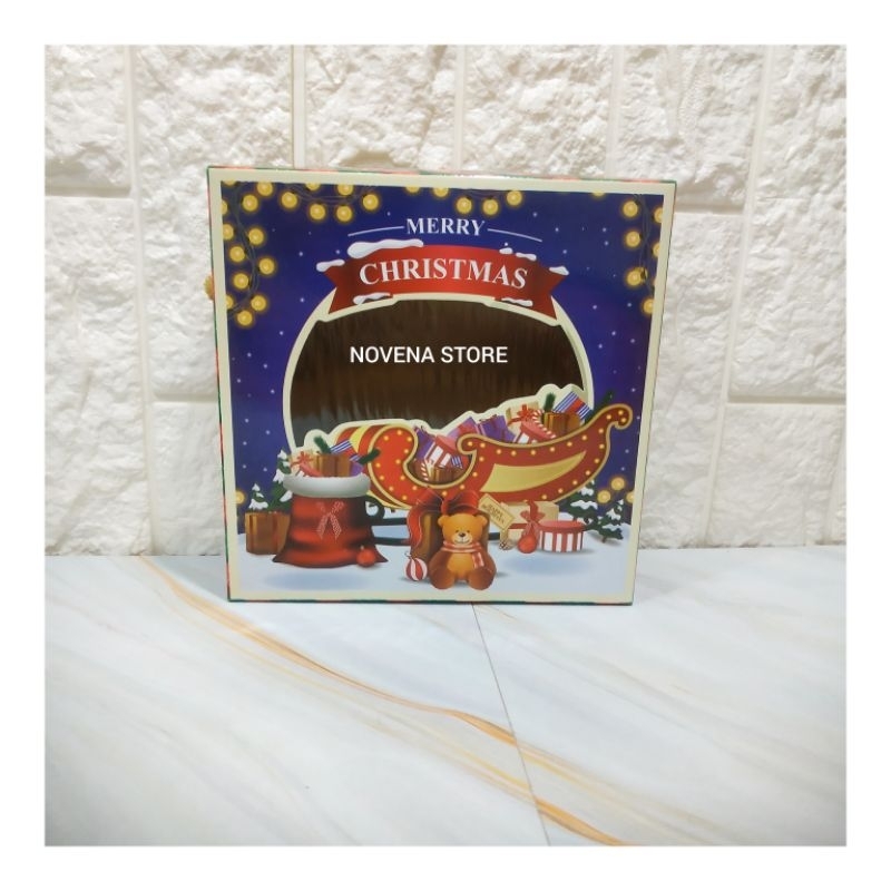 

BOX NATAL KOTAK DUS KUE HAMPERS MERRY CHRISTMAS 20X20X6CM-X'MAS2239