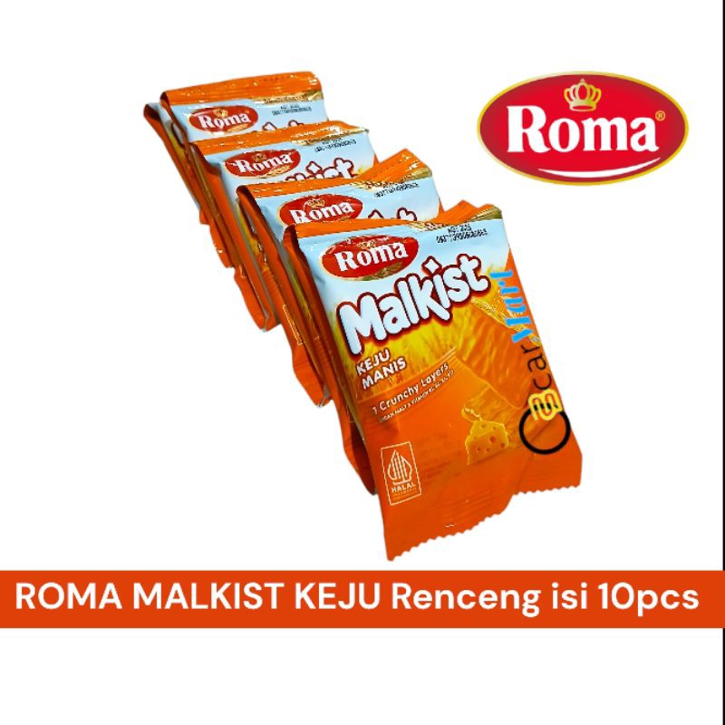 

Biskuit ROMA MALKIST KEJU MANIS Renceng isi 10