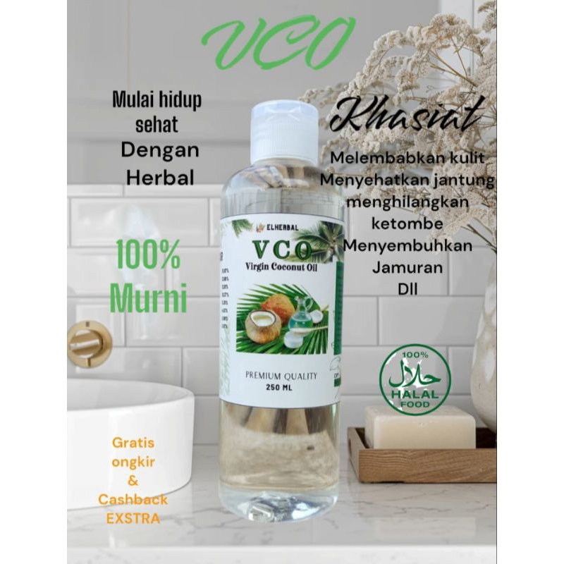 

VCO 100% MURNI MINYAK KELAPA 100ML & 250 ML