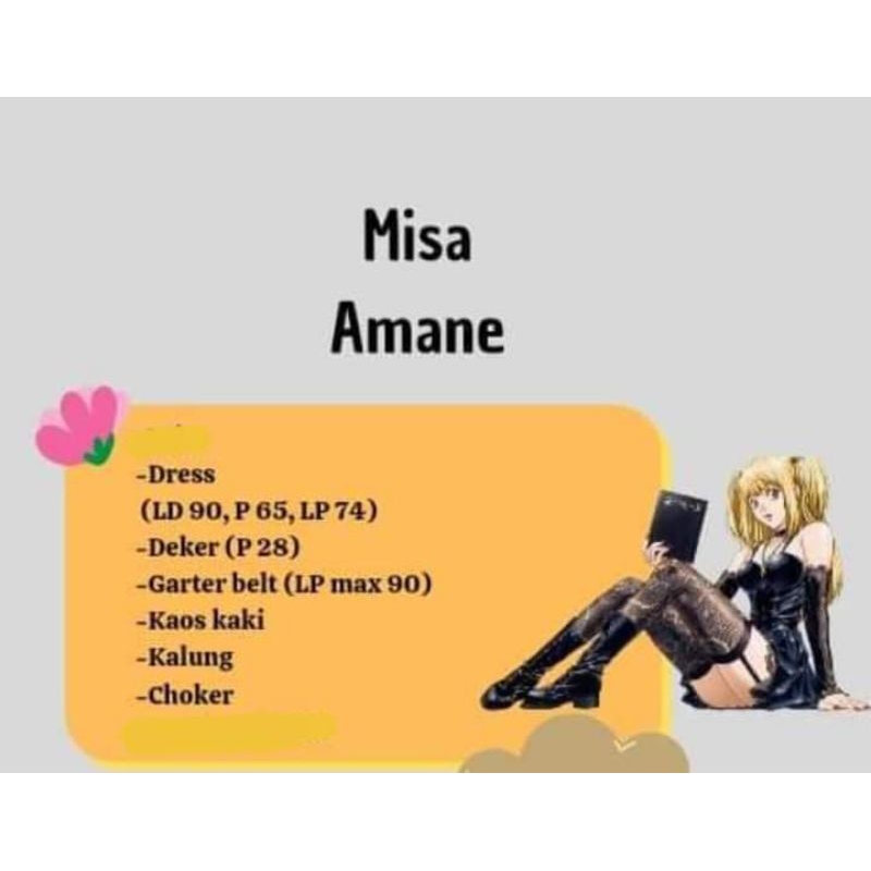 Misa Amane Death Note Costume cosplay